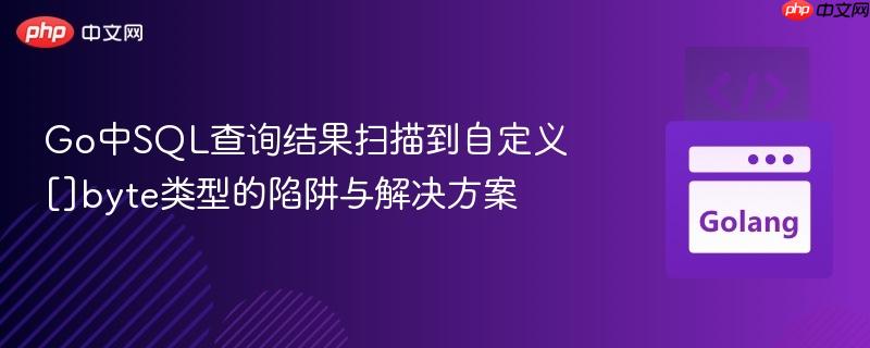 Go中SQL查询结果扫描到自定义[]byte类型的陷阱与解决方案