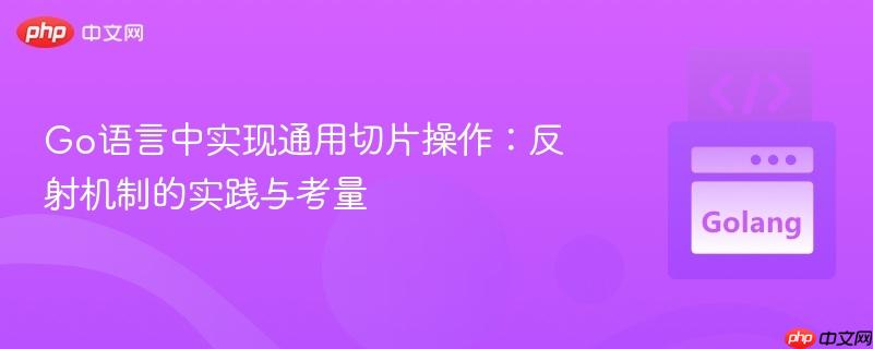 Go语言中实现通用切片操作：反射机制的实践与考量