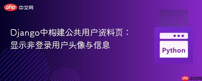 Django中构建公共用户资料页：显示非登录用户头像与信息