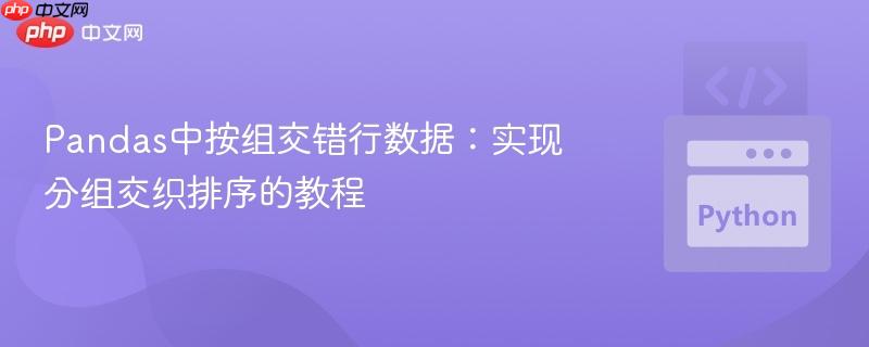 Pandas中按组交错行数据：实现分组交织排序的教程