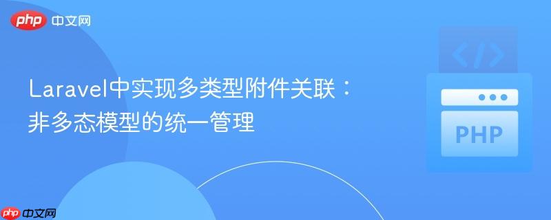 Laravel中实现多类型附件关联：非多态模型的统一管理