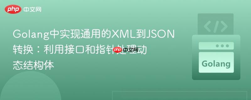 Golang中实现通用的XML到JSON转换：利用接口和指针处理动态结构体