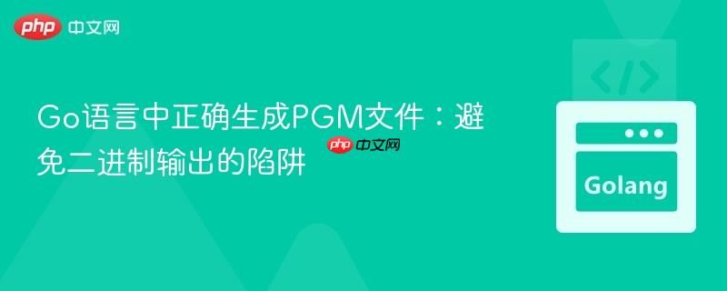 Go语言中正确生成PGM文件：避免二进制输出的陷阱