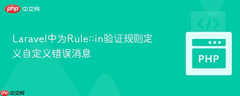 laravel中为rule::in验证规则定义自定义错误消息
