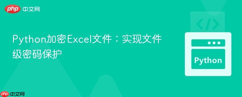 Python加密Excel文件：实现文件级密码保护