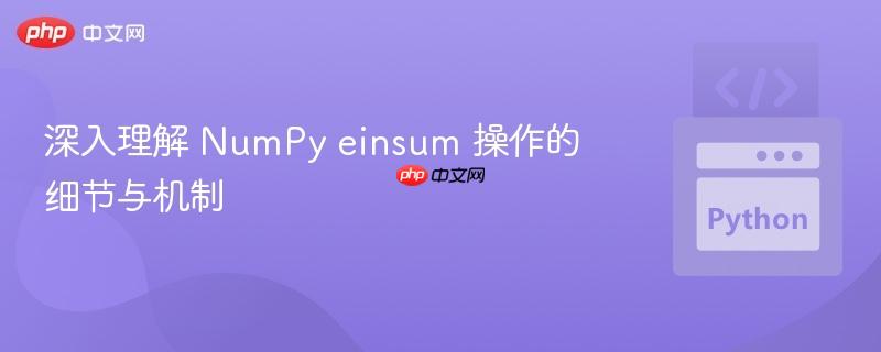 深入理解 NumPy einsum 操作的细节与机制