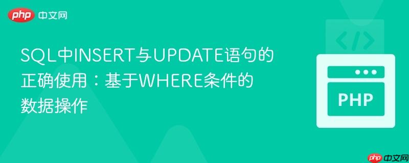 SQL中INSERT与UPDATE语句的正确使用：基于WHERE条件的数据操作