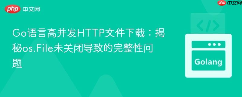 Go语言高并发HTTP文件下载：揭秘os.File未关闭导致的完整性问题