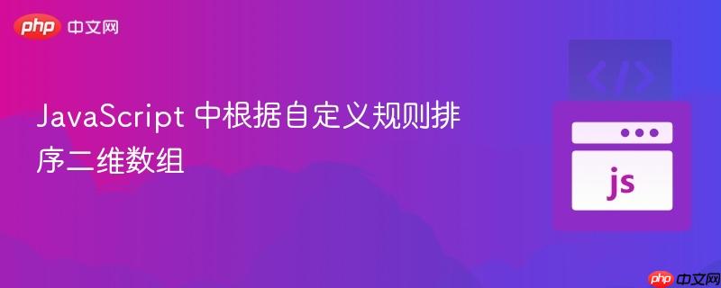 JavaScript 中根据自定义规则排序二维数组