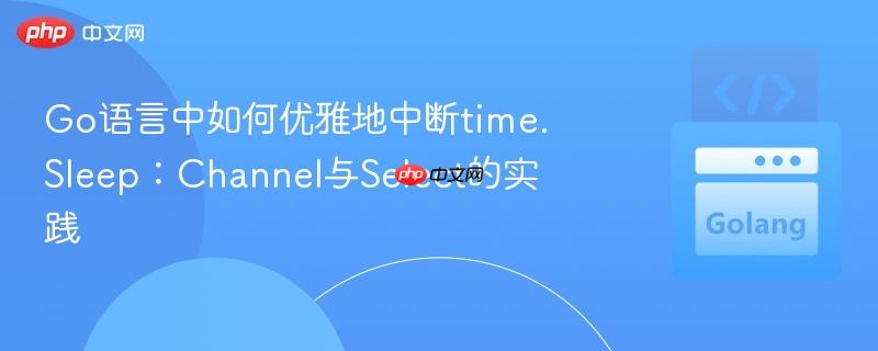 Go语言中如何优雅地中断time.Sleep：Channel与Select的实践