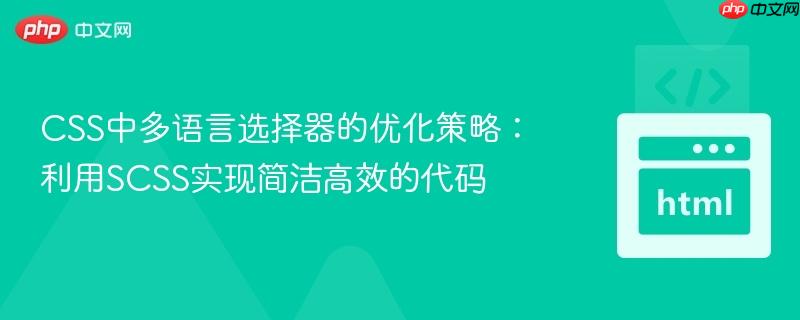CSS中多语言选择器的优化策略：利用SCSS实现简洁高效的代码