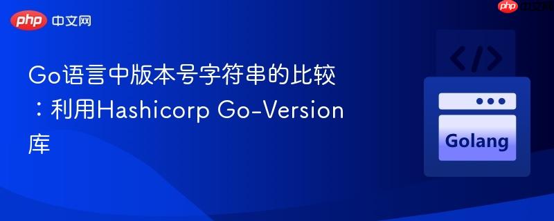 Go语言中版本号字符串的比较：利用Hashicorp Go-Version库
