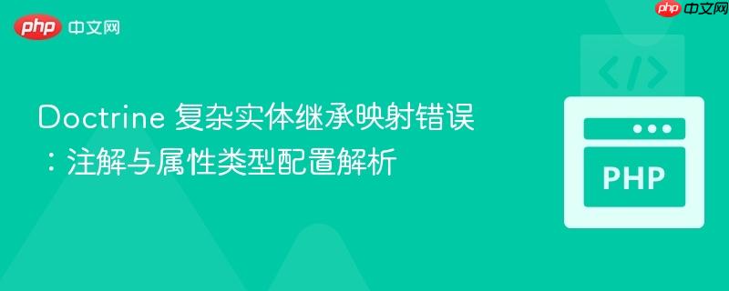 Doctrine 复杂实体继承映射错误：注解与属性类型配置解析