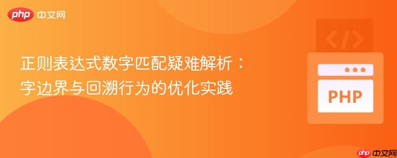 正则表达式数字匹配疑难解析：字边界与回溯行为的优化实践