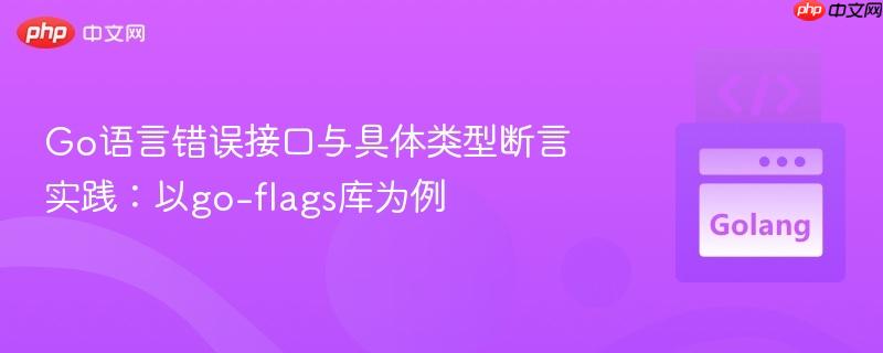 Go语言错误接口与具体类型断言实践：以go-flags库为例