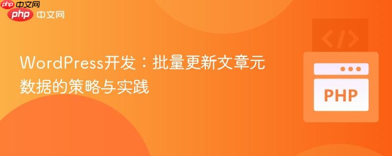 WordPress开发：批量更新文章元数据的策略与实践