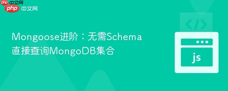 Mongoose进阶：无需Schema直接查询MongoDB集合