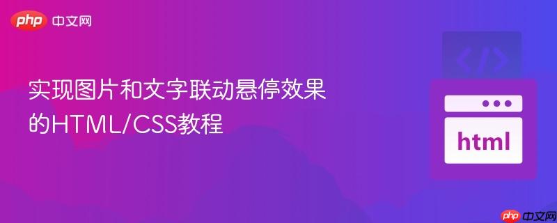 实现图片和文字联动悬停效果的HTML/CSS教程