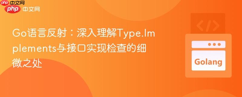 Go语言反射：深入理解Type.Implements与接口实现检查的细微之处