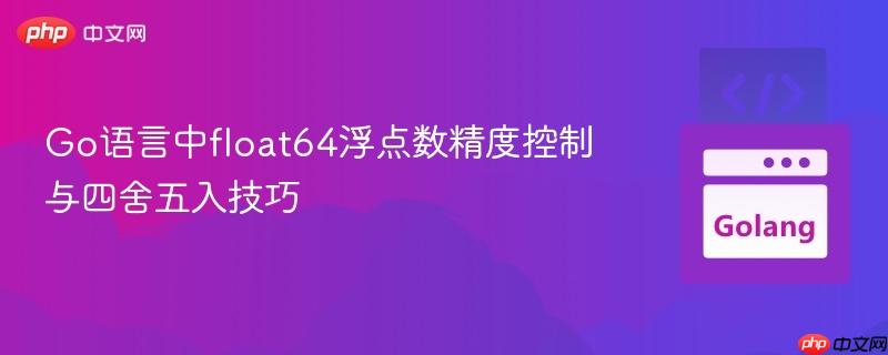 Go语言中float64浮点数精度控制与四舍五入技巧