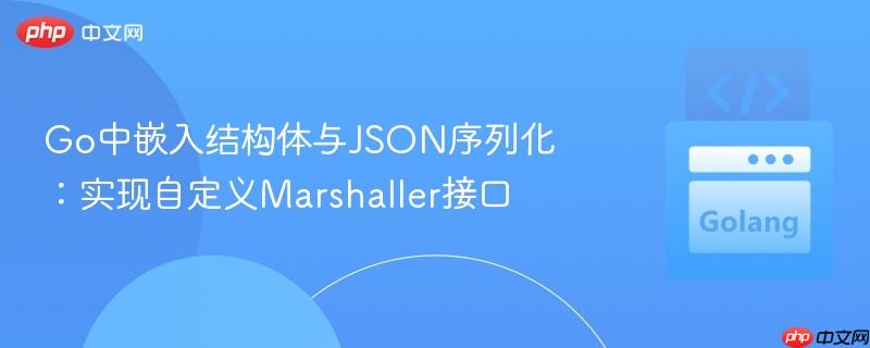Go中嵌入结构体与JSON序列化：实现自定义Marshaller接口