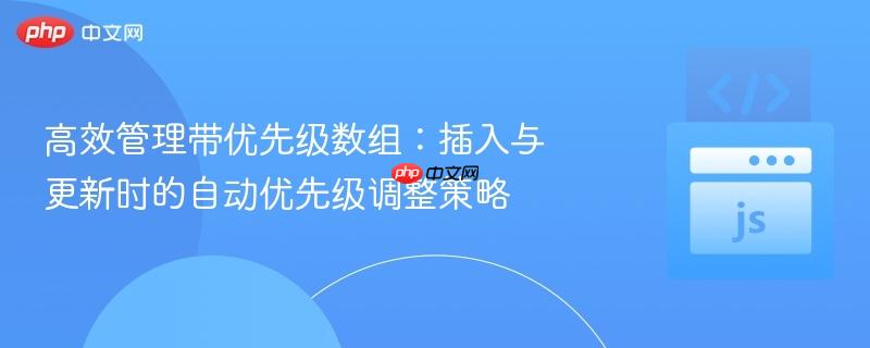 高效管理带优先级数组：插入与更新时的自动优先级调整策略