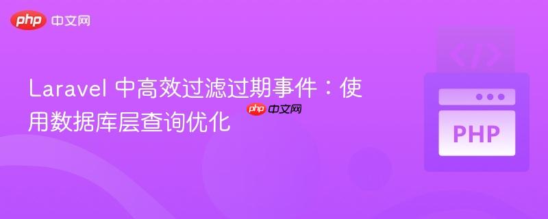 Laravel 中高效过滤过期事件：使用数据库层查询优化
