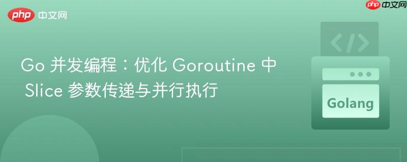 Go 并发编程：优化 Goroutine 中 Slice 参数传递与并行执行