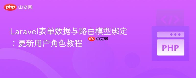 Laravel表单数据与路由模型绑定：更新用户角色教程