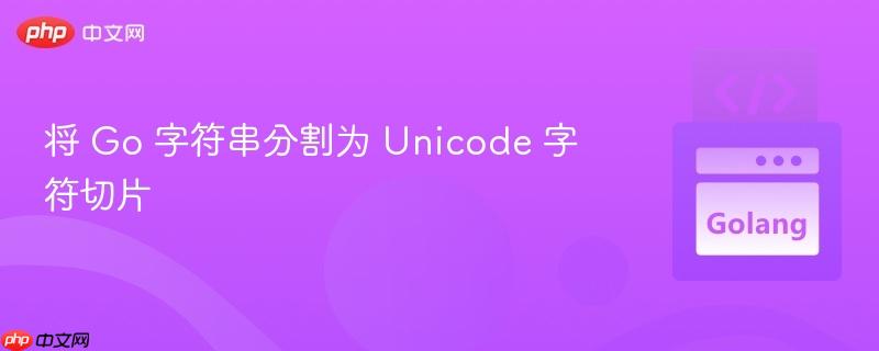 将 Go 字符串分割为 Unicode 字符切片