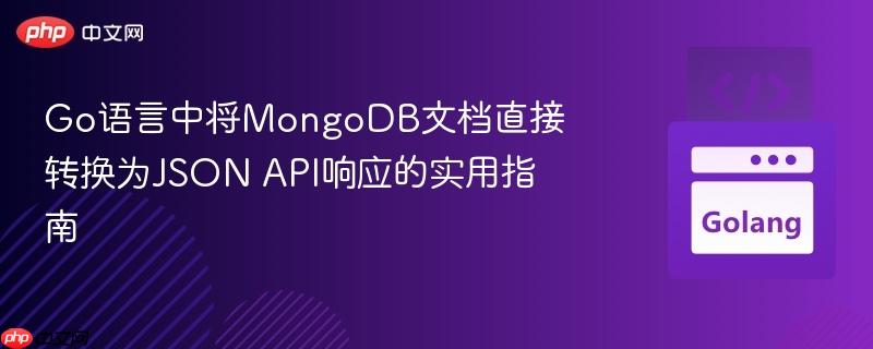 Go语言中将MongoDB文档直接转换为JSON API响应的实用指南