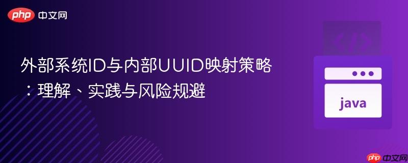 外部系统ID与内部UUID映射策略：理解、实践与风险规避