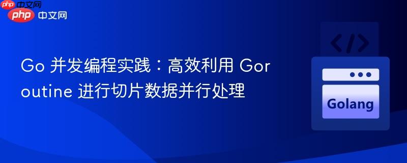 Go 并发编程实践：高效利用 Goroutine 进行切片数据并行处理
