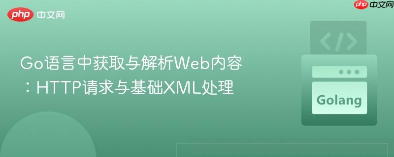 Go语言中获取与解析Web内容：HTTP请求与基础XML处理