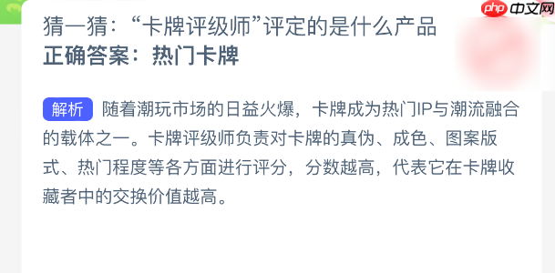 猜一猜卡牌评级师评定的是什么产品