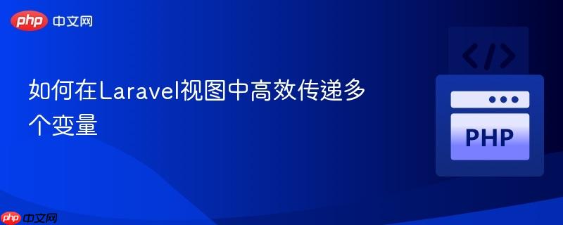 如何在Laravel视图中高效传递多个变量