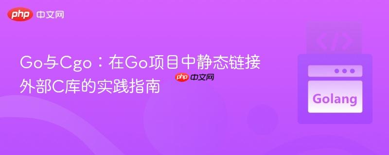 Go与Cgo：在Go项目中静态链接外部C库的实践指南