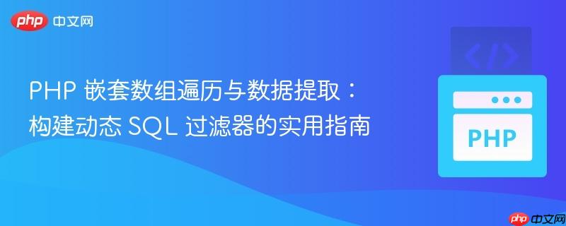 PHP 嵌套数组遍历与数据提取：构建动态 SQL 过滤器的实用指南