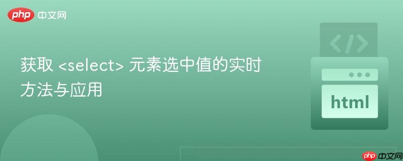 获取  元素选中值的实时方法与应用