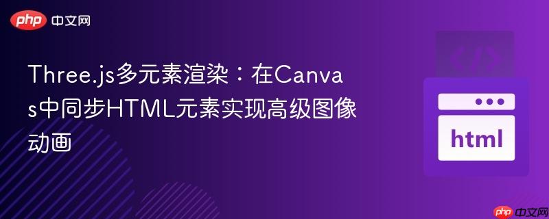 Three.js多元素渲染：在Canvas中同步HTML元素实现高级图像动画