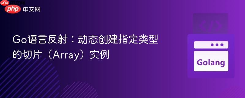 Go语言反射：动态创建指定类型的切片（Array）实例