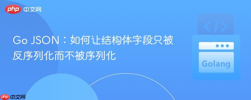 Go JSON：如何让结构体字段只被反序列化而不被序列化