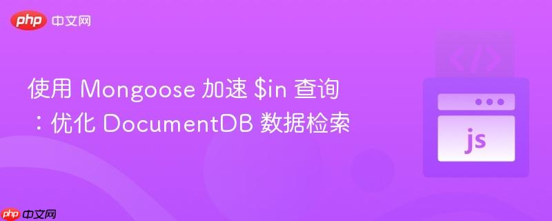 使用 Mongoose 加速 $in 查询：优化 DocumentDB 数据检索