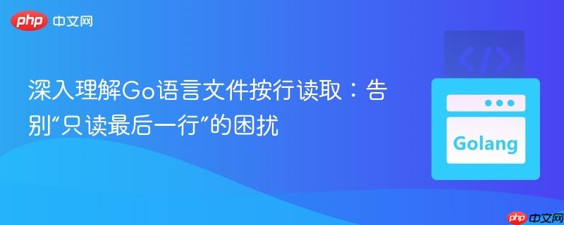 深入理解Go语言文件按行读取：告别“只读最后一行”的困扰