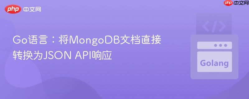 Go语言：将MongoDB文档直接转换为JSON API响应