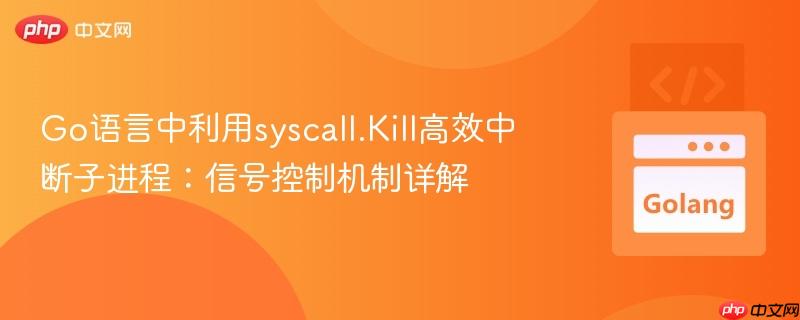 Go语言中利用syscall.Kill高效中断子进程：信号控制机制详解