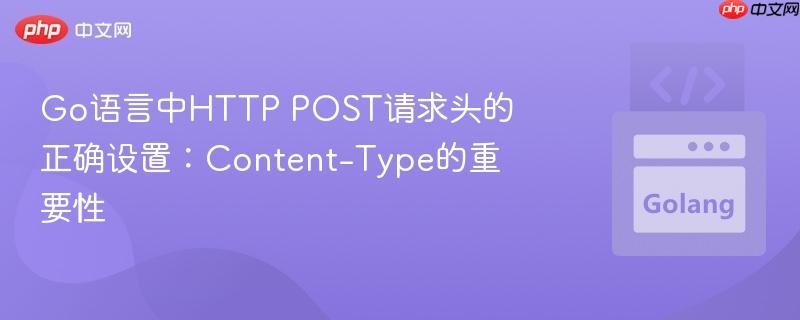 Go语言中HTTP POST请求头的正确设置：Content-Type的重要性
