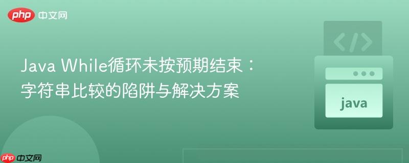 Java While循环未按预期结束：字符串比较的陷阱与解决方案