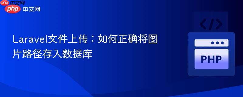 Laravel文件上传：如何正确将图片路径存入数据库