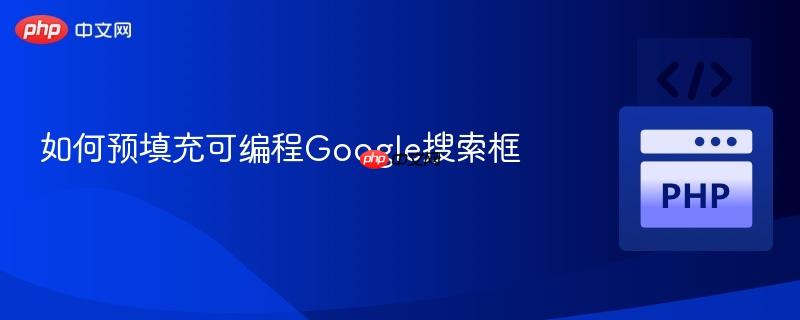 如何预填充可编程Google搜索框